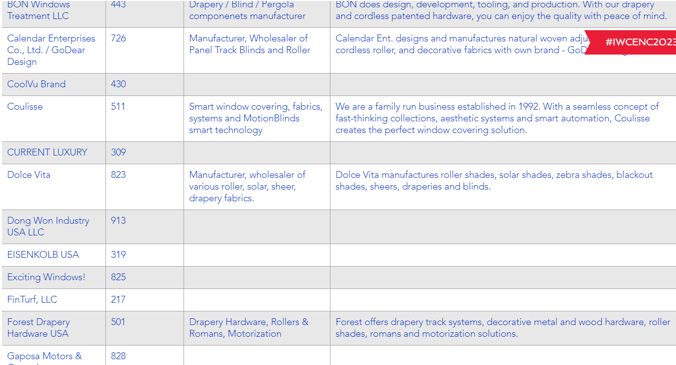 2025年美国国际窗帘展IWCE WorldExpoin