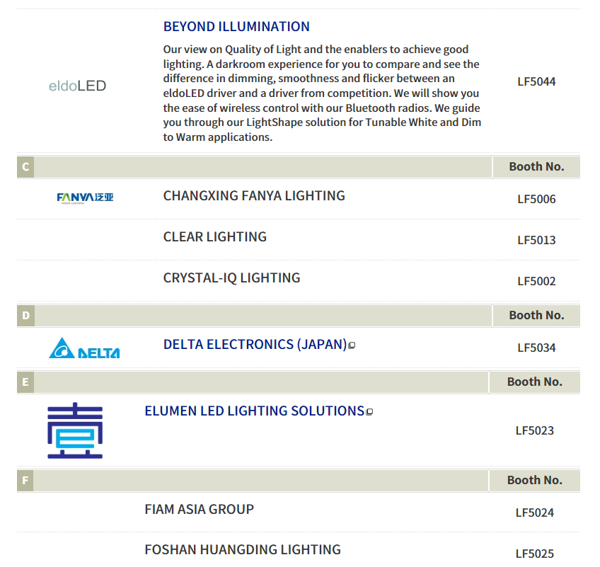 2024 LED Lighting Fair In Tokyo Japan LIGHTING FAIR WorldExpoin   2023年日本东京LED照明展览会 LIGHTING FAIR 展商名录2 